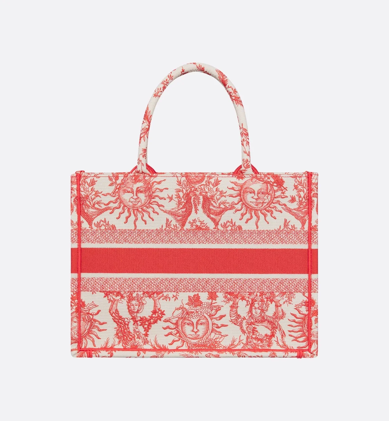 리비에라 북 토트 미디엄 백 코랄 레드 상세