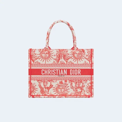 리비에라 북 토트 미디엄 백 코랄 레드