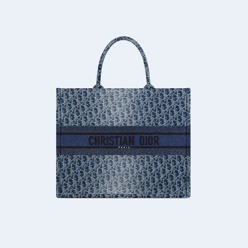 북 토트 라지 백 데님 블루