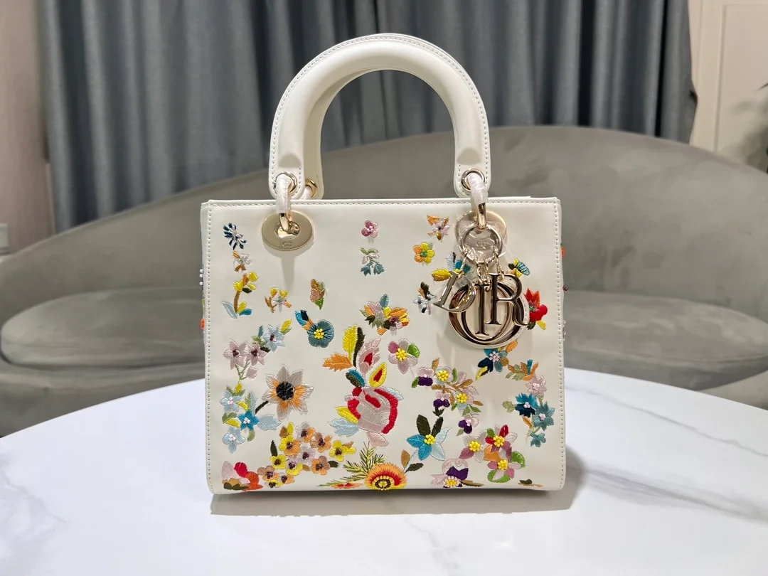 라이트 레이디 백 라떼 멀티컬러 스몰 플라워 상세