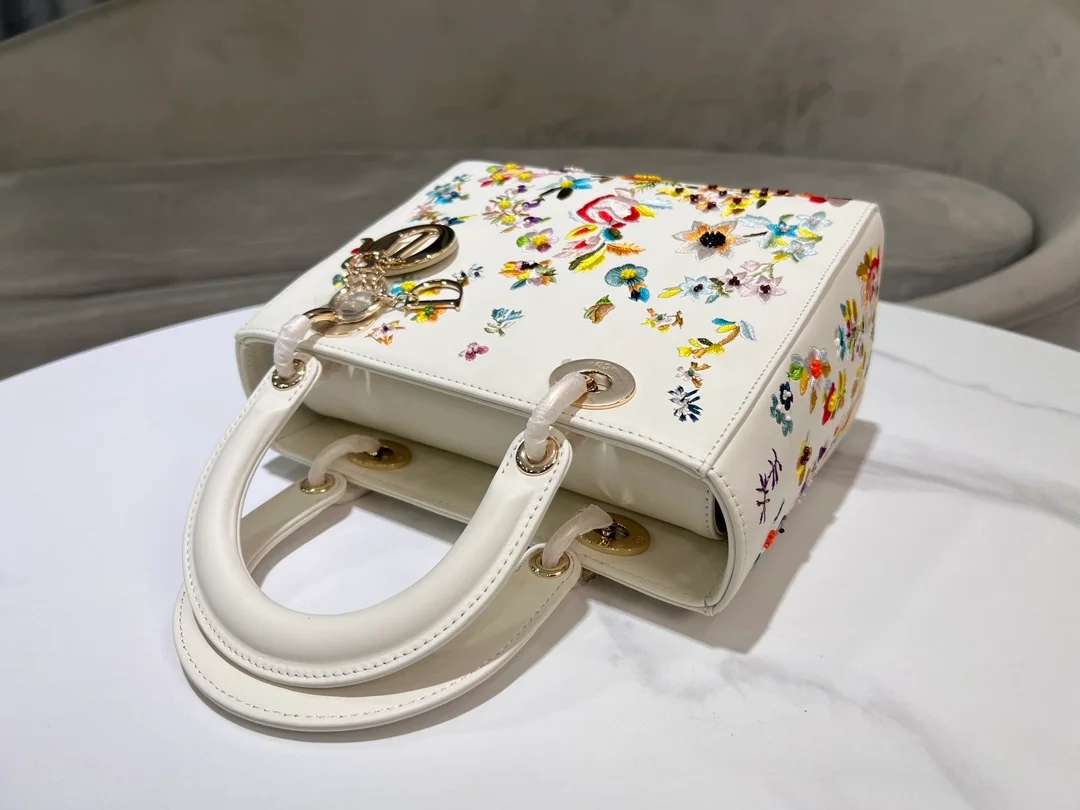 라이트 레이디 백 라떼 멀티컬러 스몰 플라워 상세