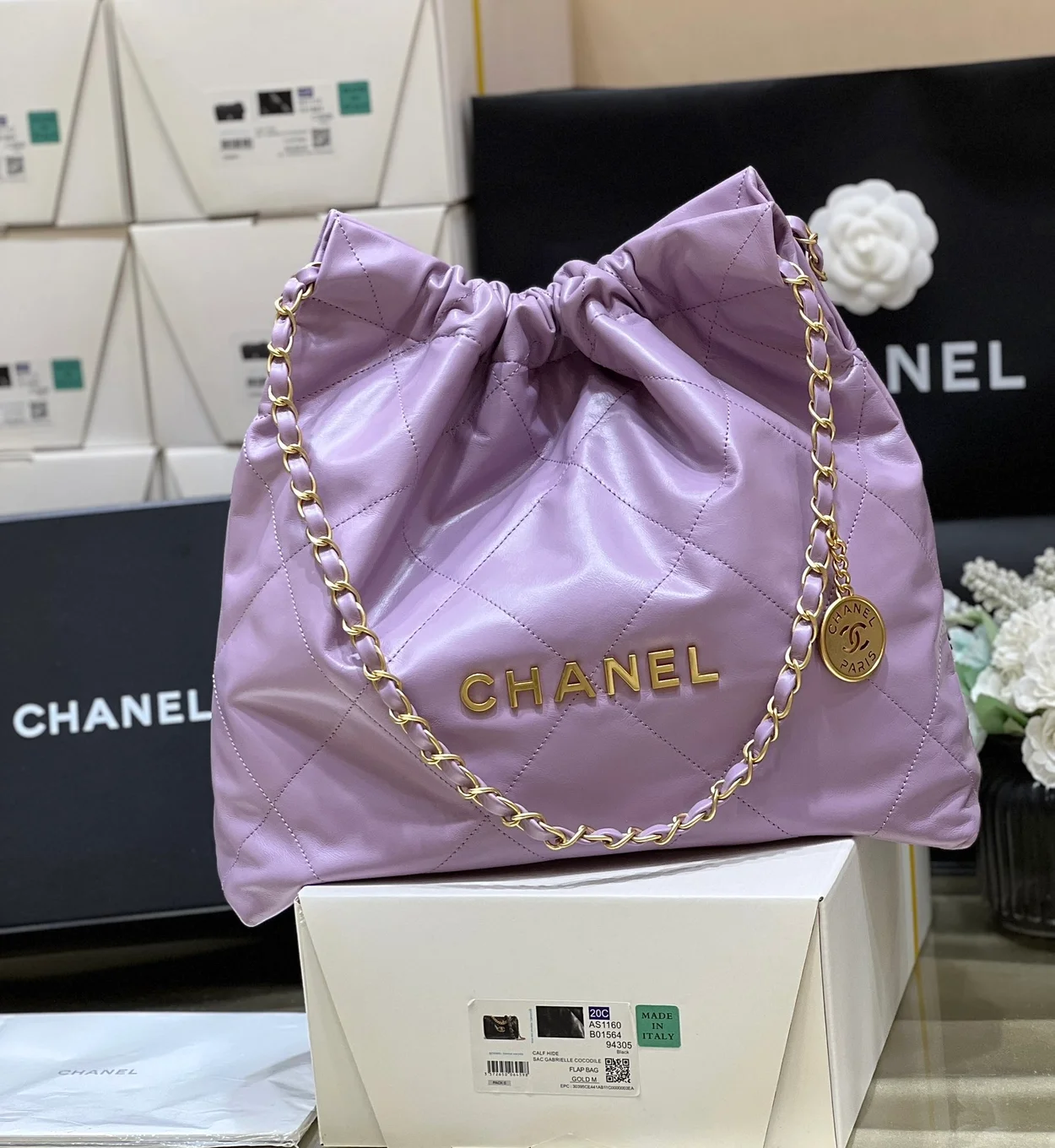 22백 스몰 퍼플 & 골드메탈 상세