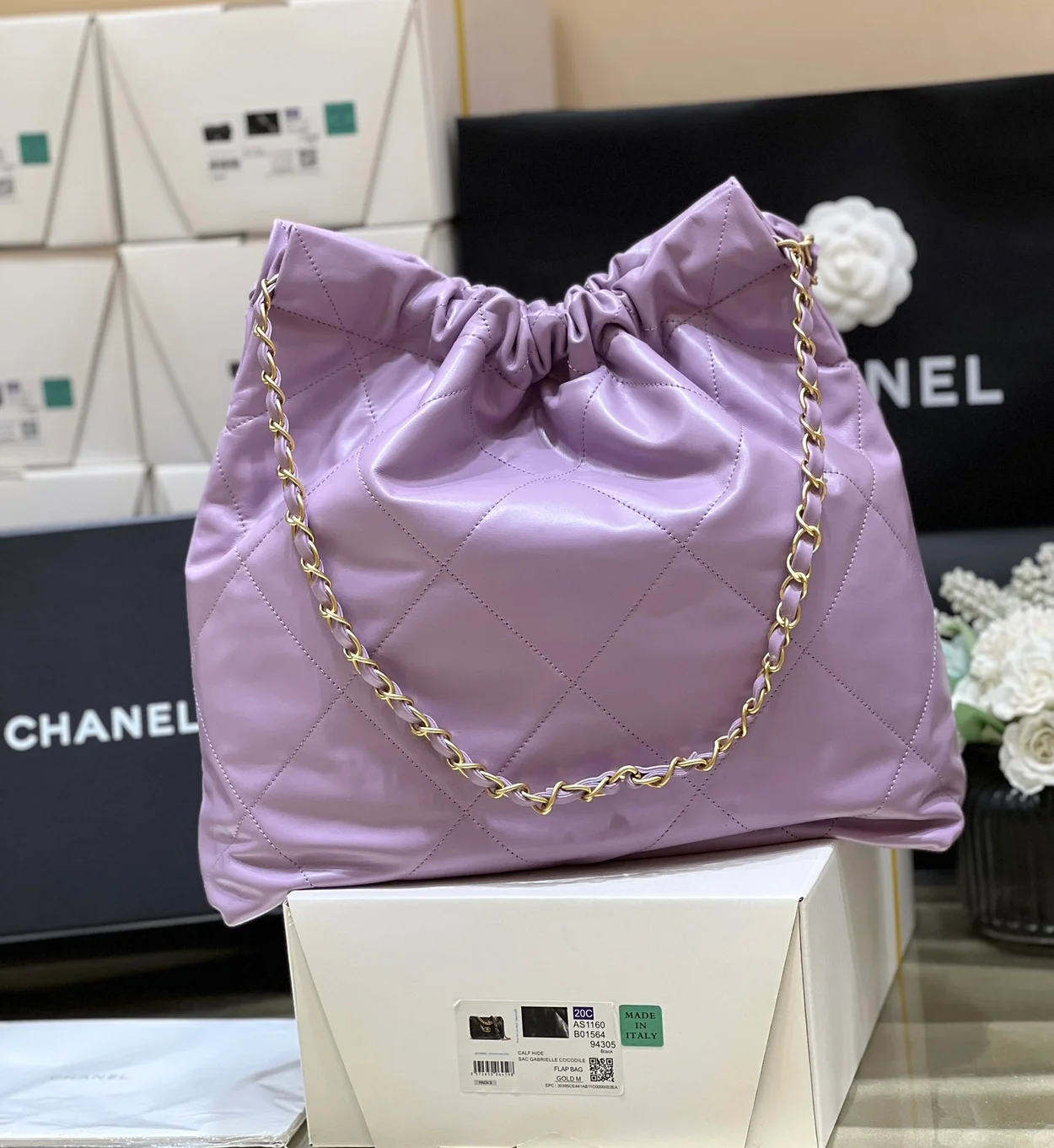 22백 스몰 퍼플 & 골드메탈 상세