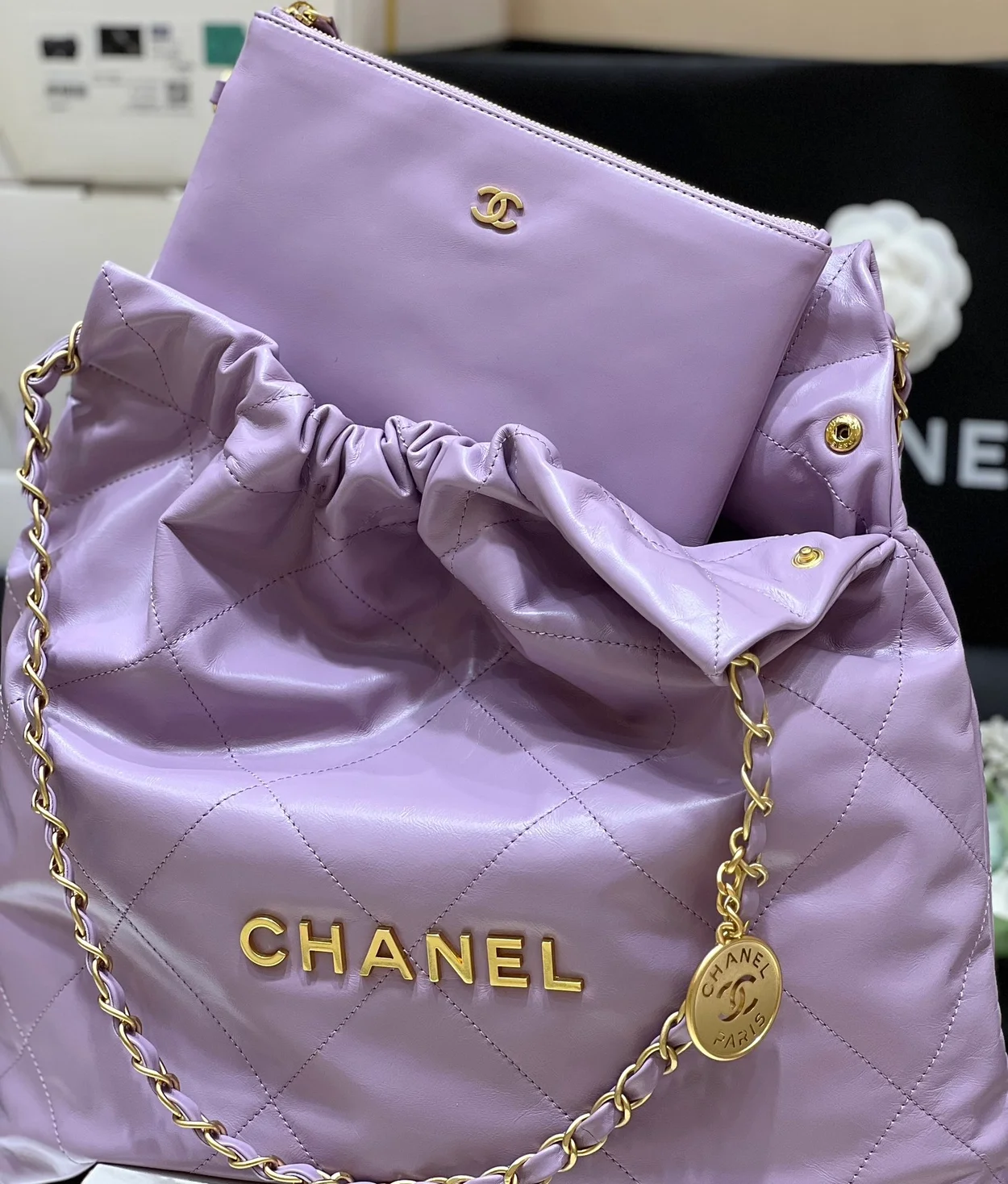 22백 스몰 퍼플 & 골드메탈 상세