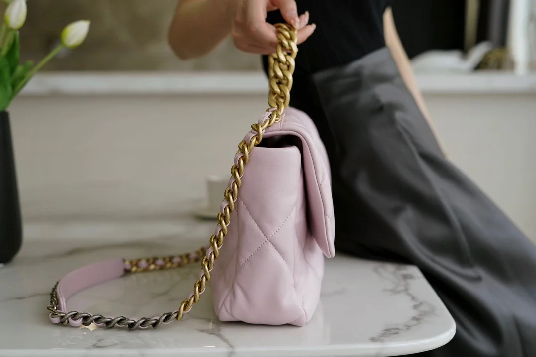 19백 라지 램스킨 핑크 상세