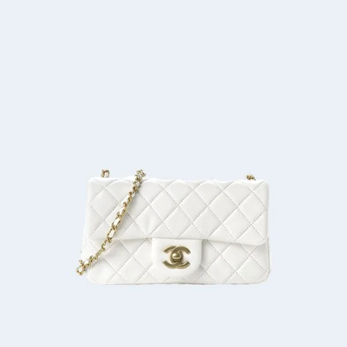 클래식 미니 골드볼 램스킨 화이트