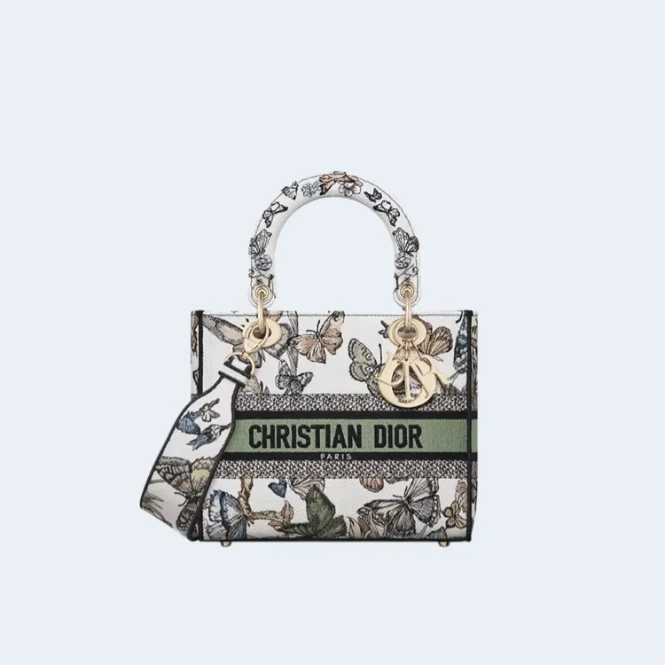 레이디 D-Lite 미디엄 백 화이트 멀티컬러 멕시코 상세