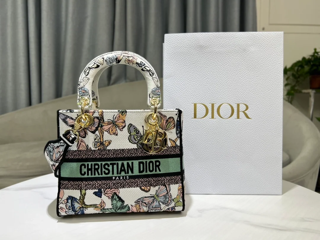 레이디 D-Lite 미디엄 백 화이트 멀티컬러 멕시코 상세