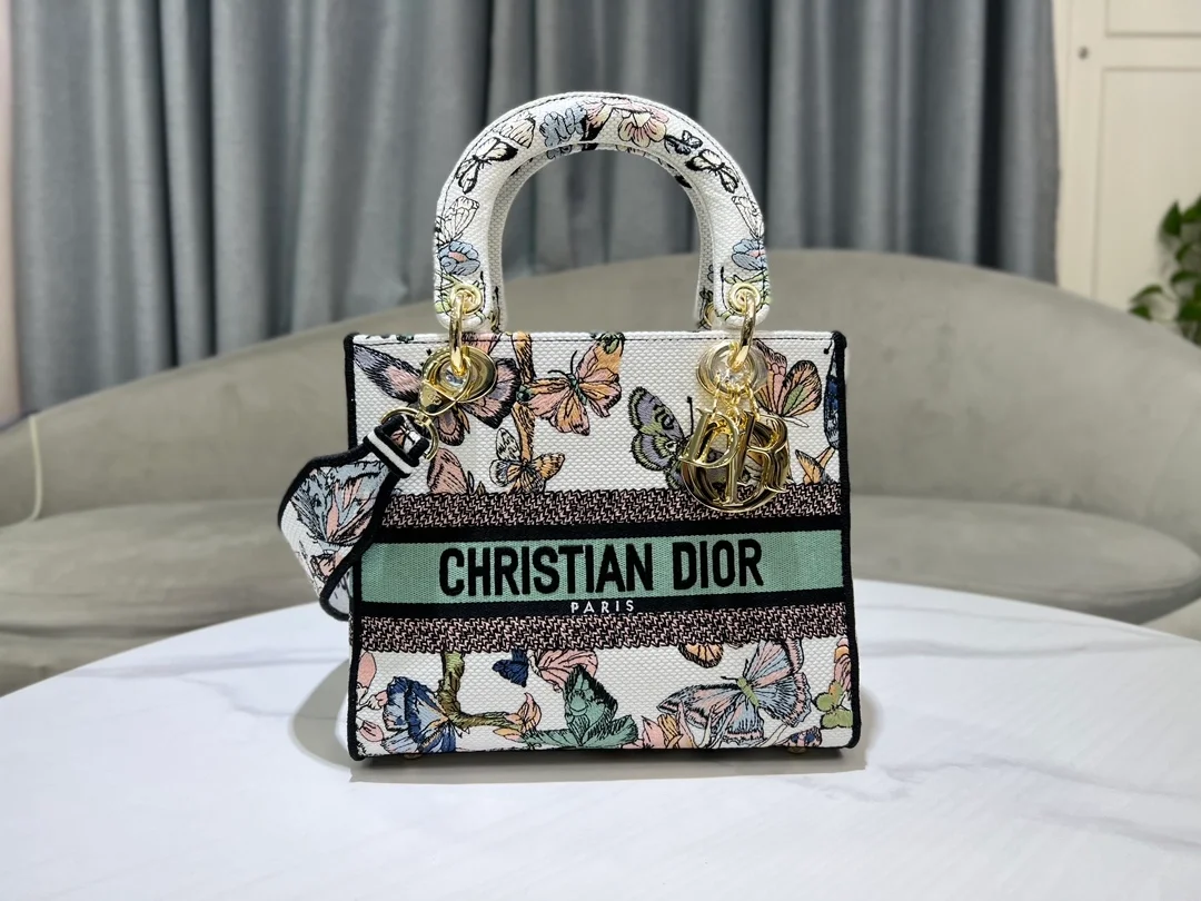 레이디 D-Lite 미디엄 백 화이트 멀티컬러 멕시코 상세