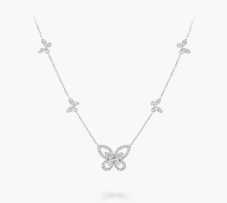멀티 버터플라이 실루엣 다이아몬드 펜던트
