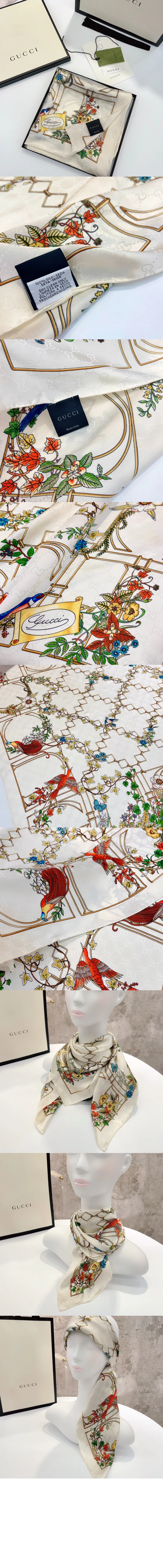 GG 홀스빗 실크 스카프 777353 상세