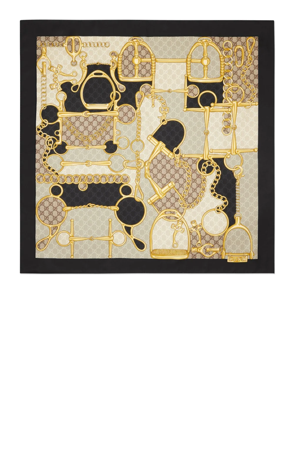 GG 홀스빗 실크 스카프 764655 상세