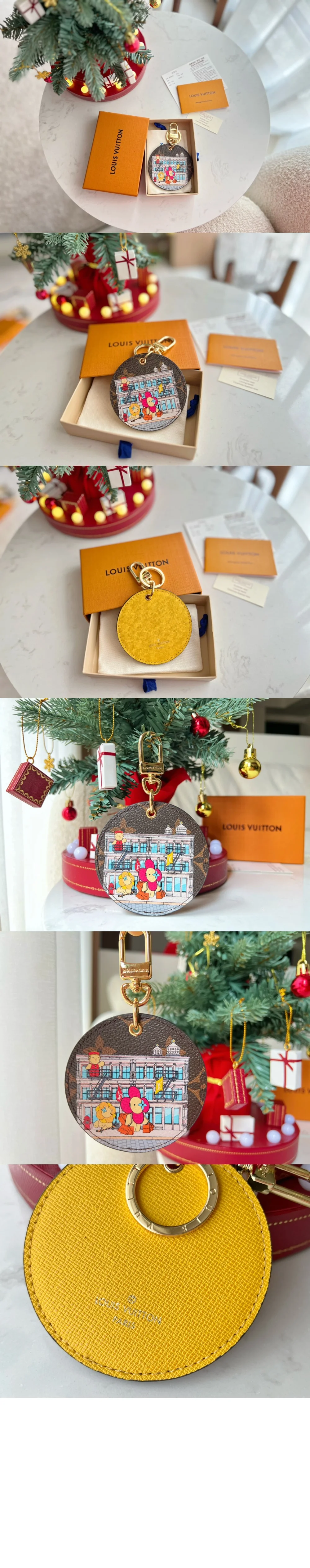 일러스트 Xmas 뉴욕 백 참 & 키 홀더 M00873 상세