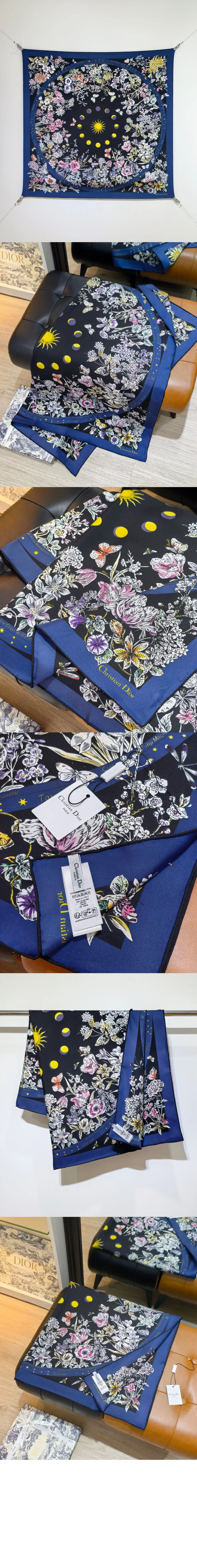 Astral Flowers 90 스퀘어 스카프 55FWC 상세