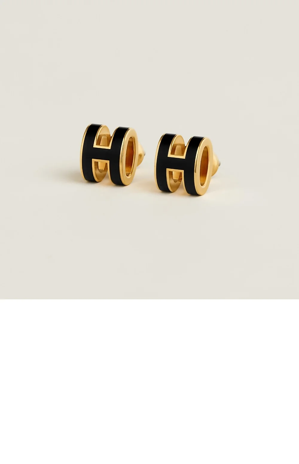 pop-h 귀걸이 블랙 상세