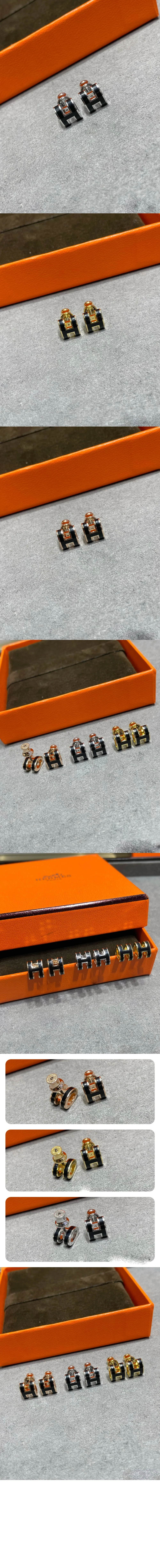 pop-h 귀걸이 블랙 상세