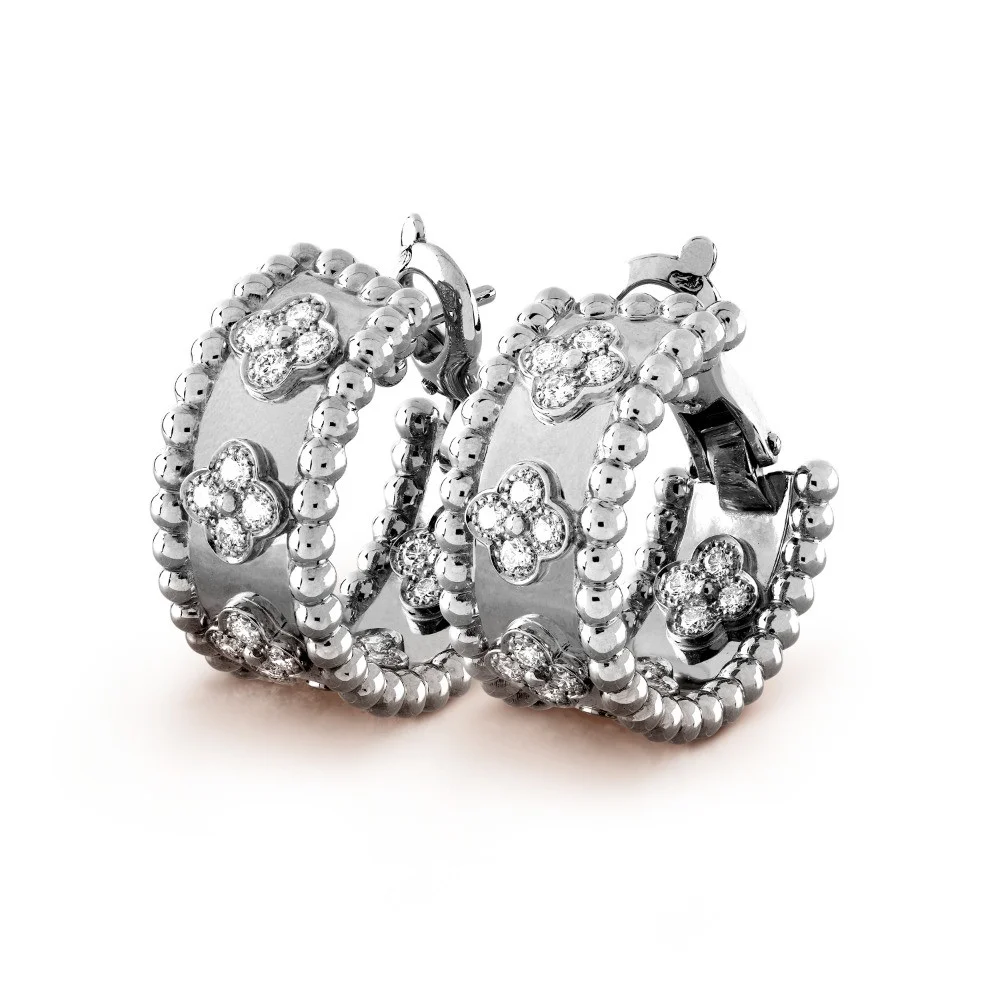 빼를리 클로버 후프 귀걸이