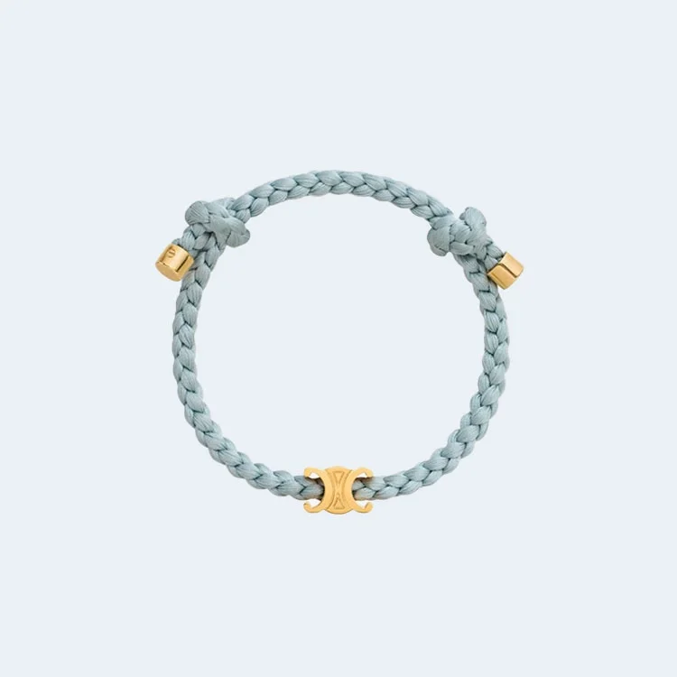 브래스 골드 피니쉬 실크 트리옹프 브레이슬릿 상세