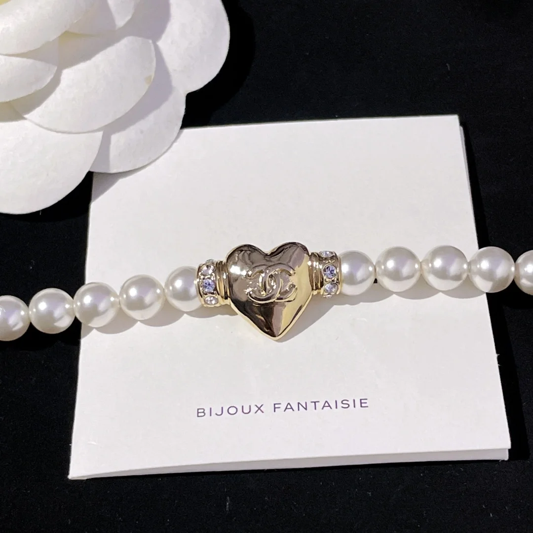 메탈 글래스 펄 스트라스 팔찌 상세