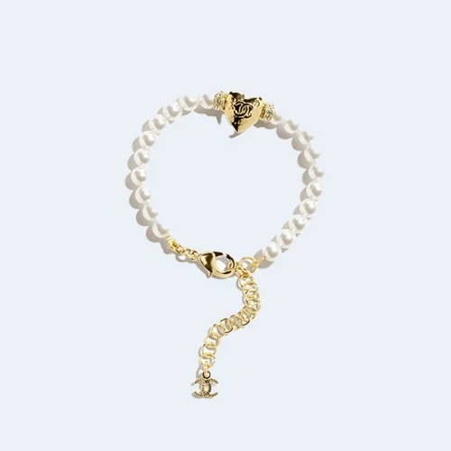 메탈 글래스 펄 스트라스 팔찌