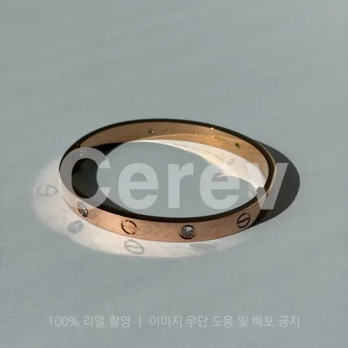 러브 핑크 골드 팔찌 B6067417