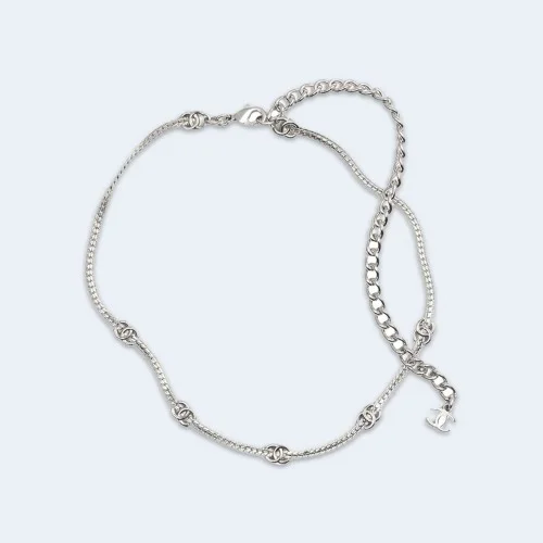 메탈 초커 목걸이 실버