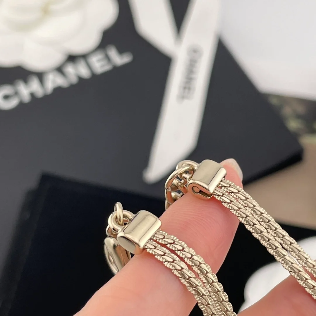 메탈 초커 목걸이 골드 상세