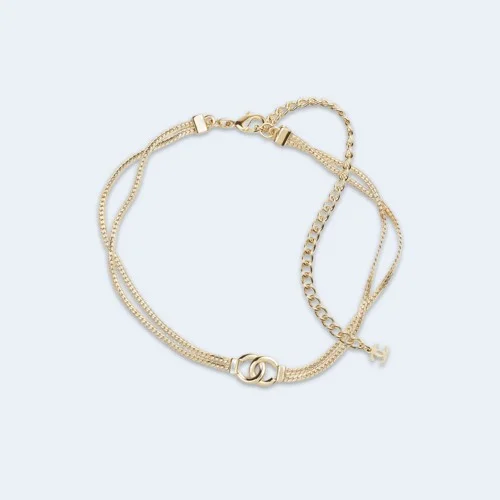 메탈 초커 목걸이 골드