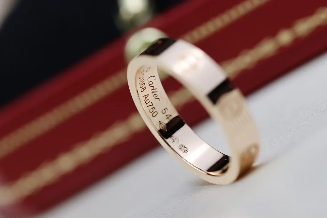 러브 웨딩 핑크 골드 반지 B4050700 상세