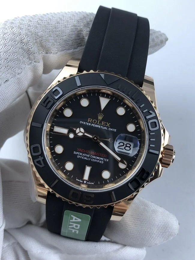 요트마스터 로즈골드 오이스터 러버 밴드 상세