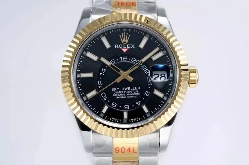 오이스터 스카이 드웰러 옐로우 골드 상세