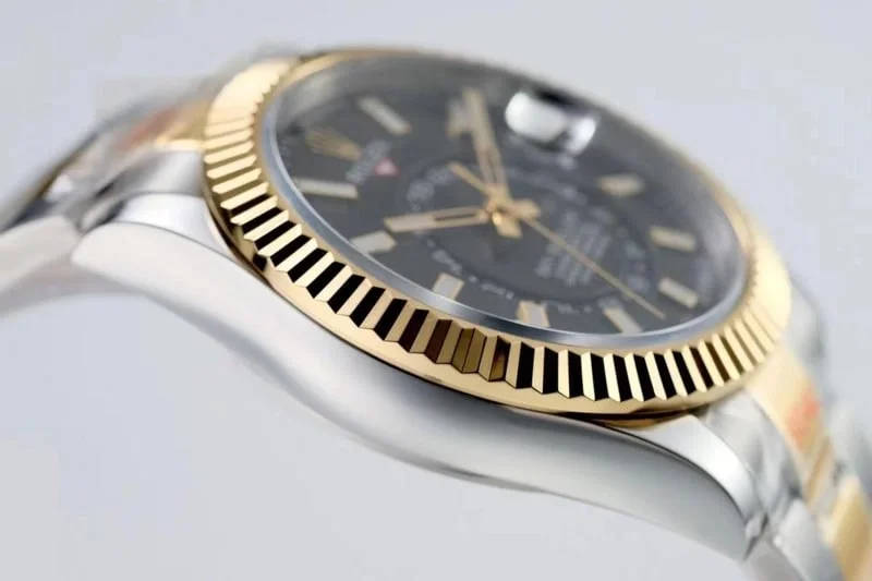 오이스터 스카이 드웰러 옐로우 골드 상세