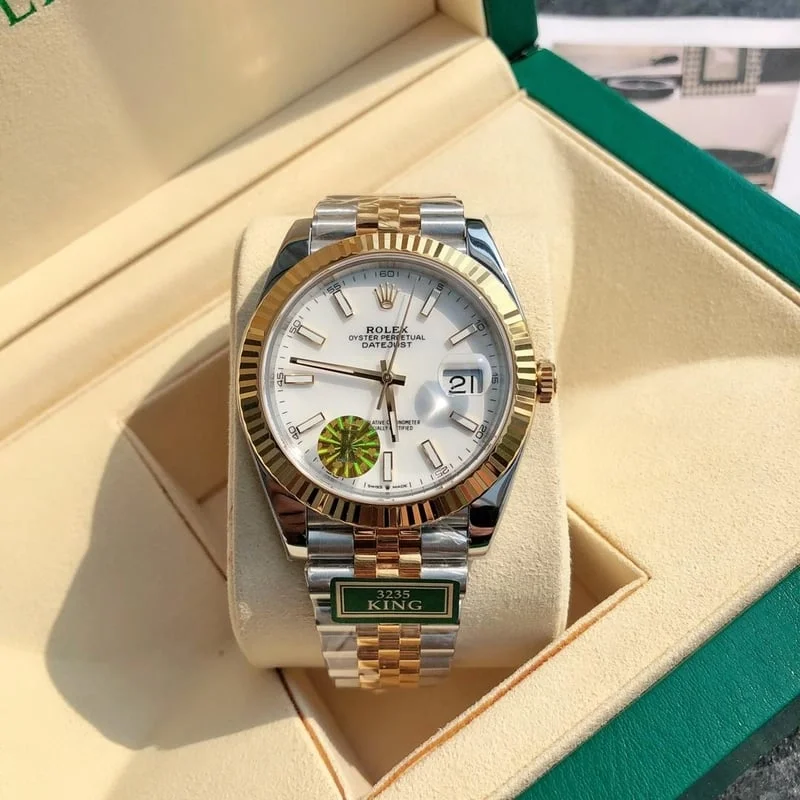 데이트저스트 오이스터 옐로우 골드 상세