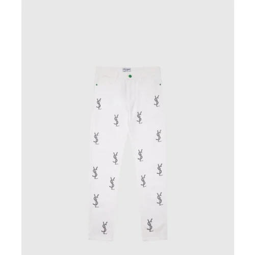 캐주얼 로고 데님 바지