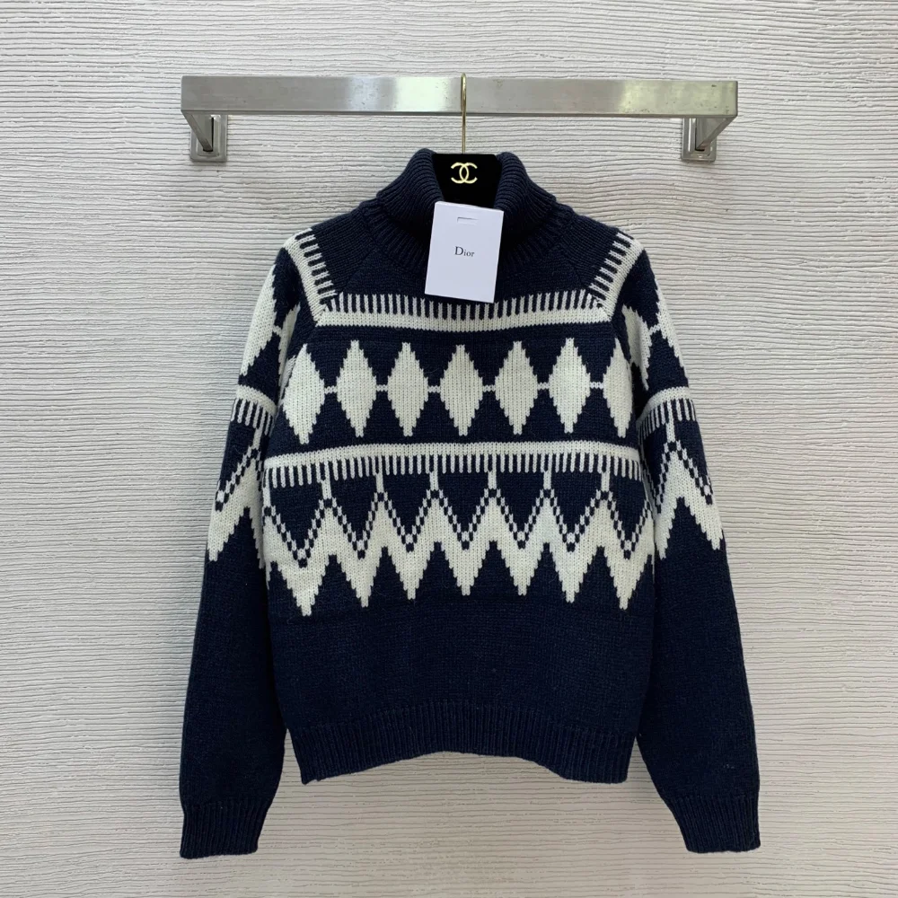 하이넥 울 니트 상세