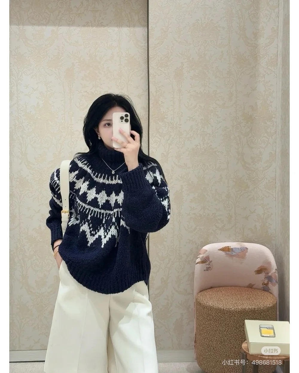 하이넥 울 니트 상세