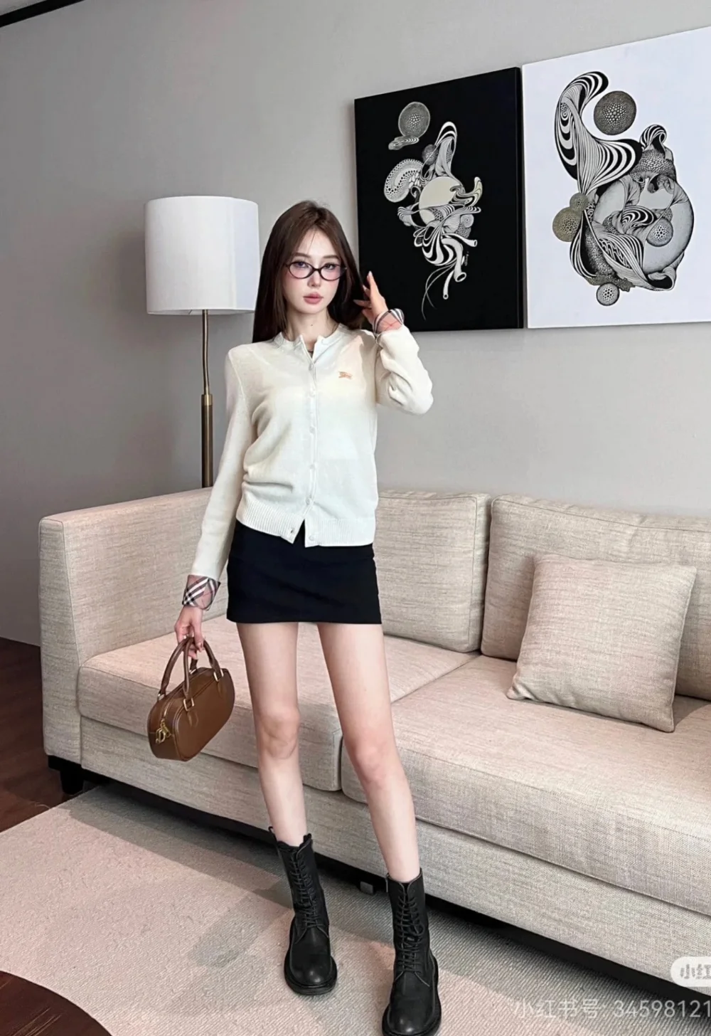 울 니트 가디건 상세