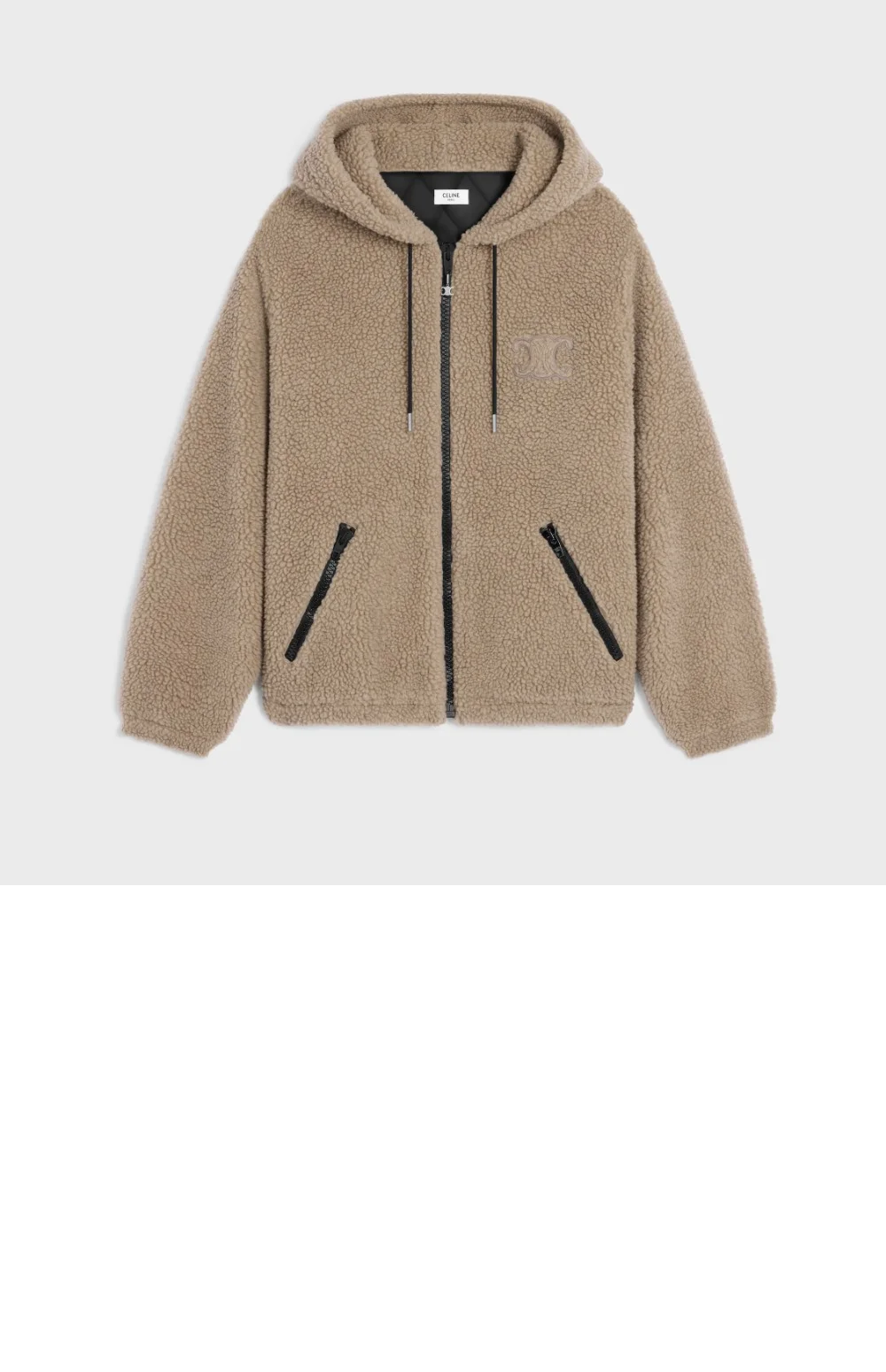 후드 재킷 울 코튼 플리스 상세