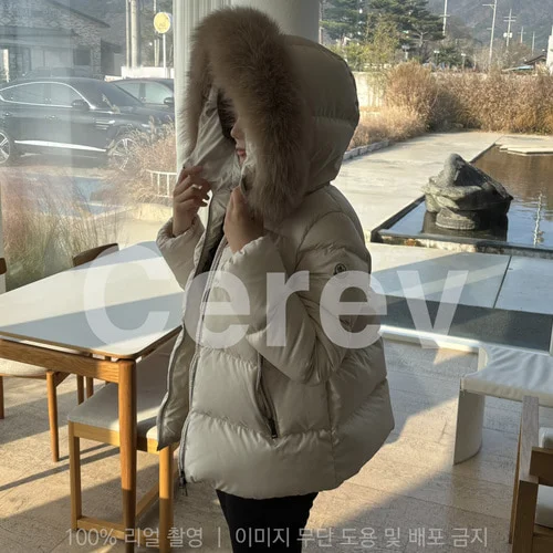 라이체 숏 다운 폭스퍼 자켓 (3color) 3