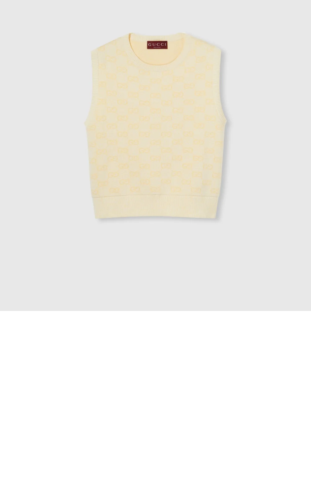 파인 GG 코튼 슬리브리스 탑 상세