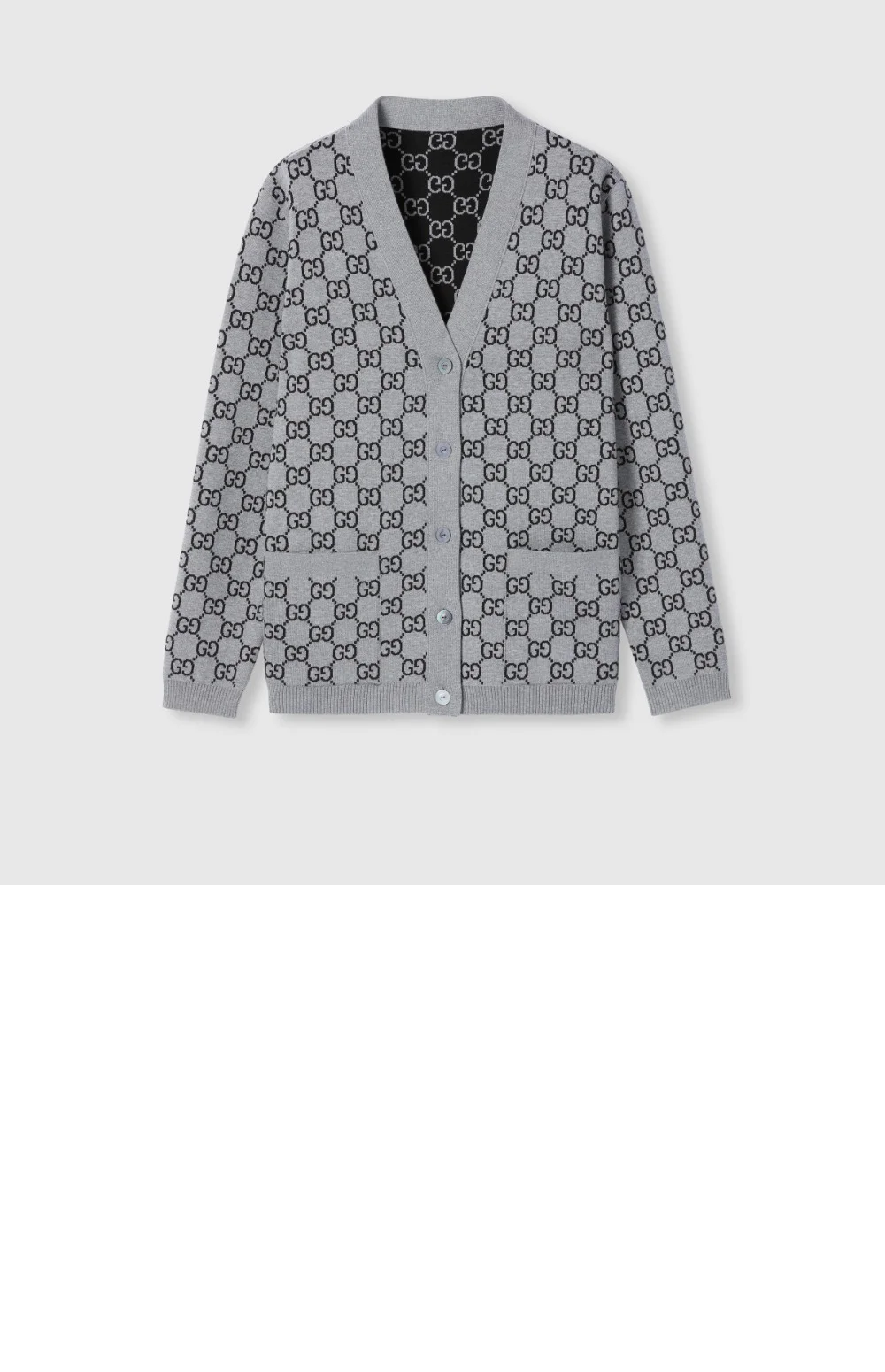 리버서블 GG 울 자카드 가디건 상세