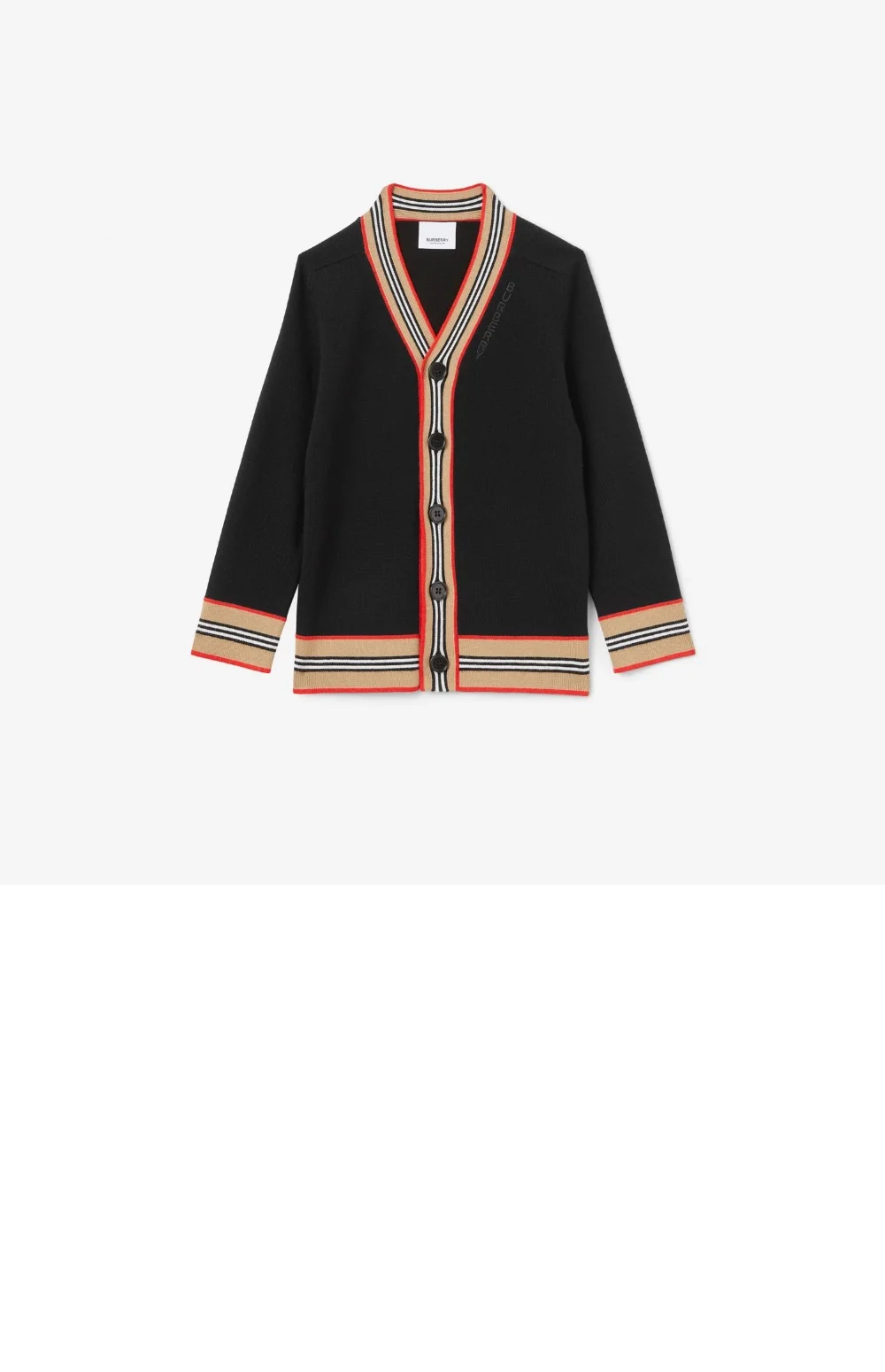 아이콘 스트라이프 트리밍 울 가디건 상세