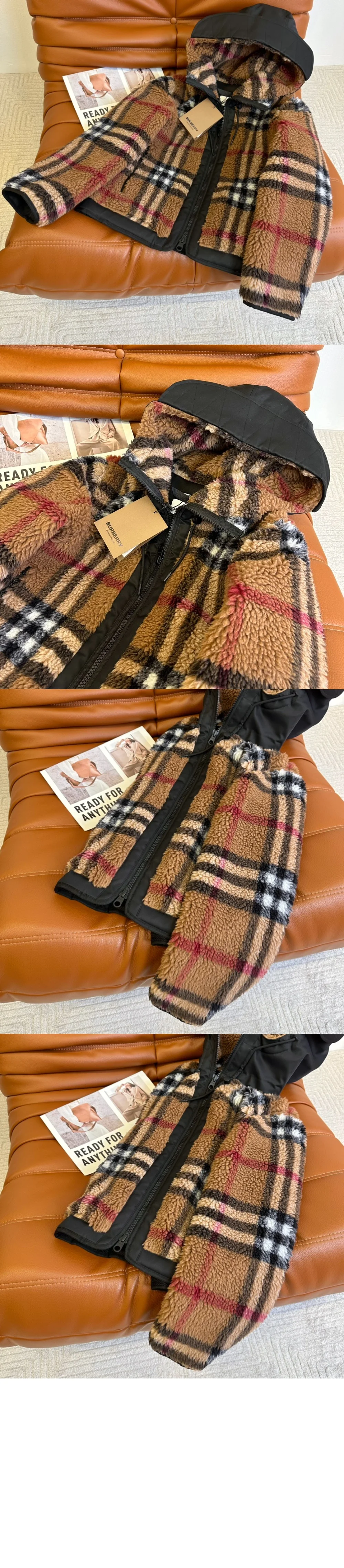 체크 플리스 재킷 상세