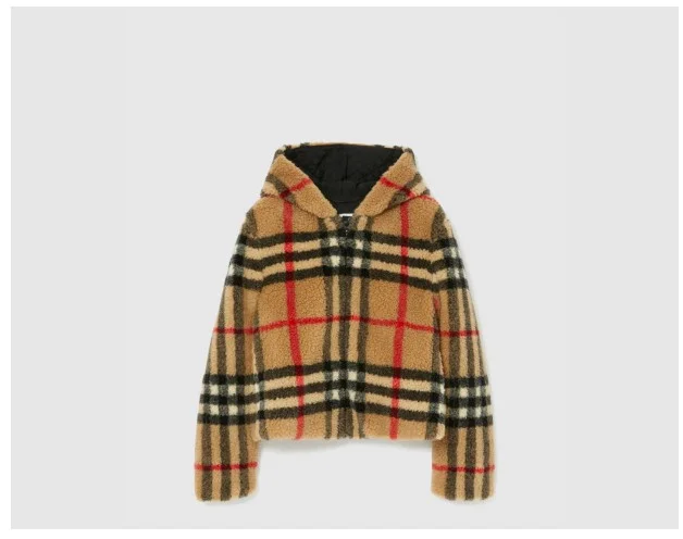 체크 플리스 재킷