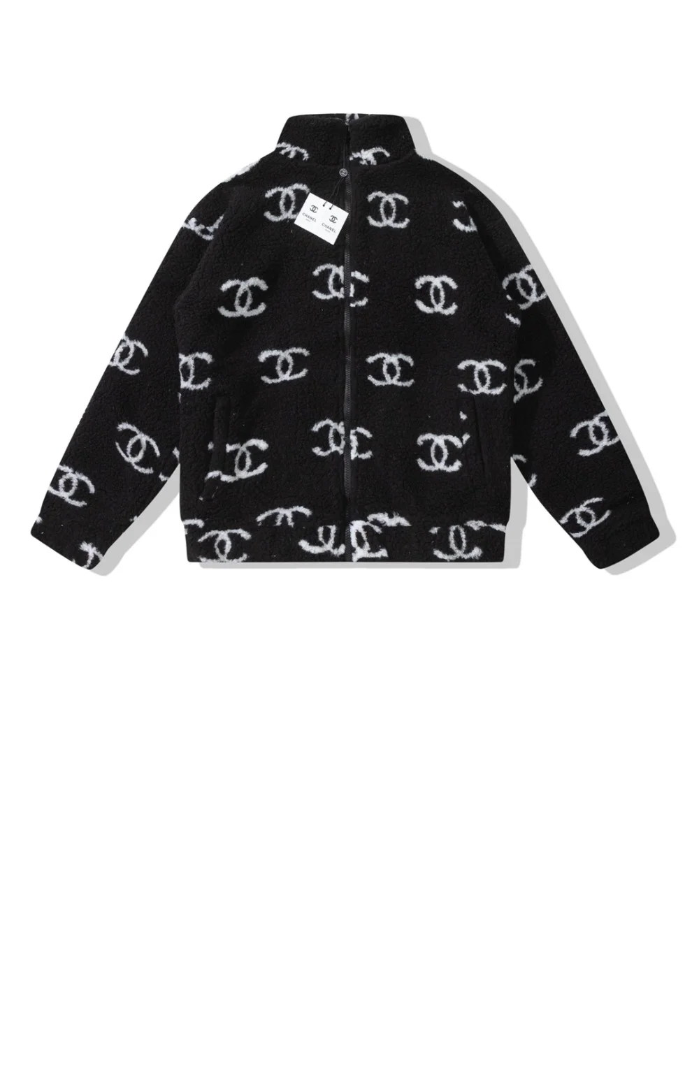 로고 프린트 쇼트 코트 상세