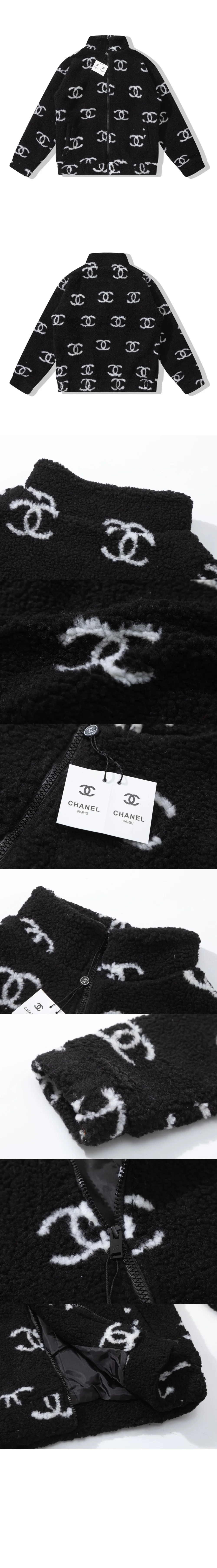 로고 프린트 쇼트 코트 상세