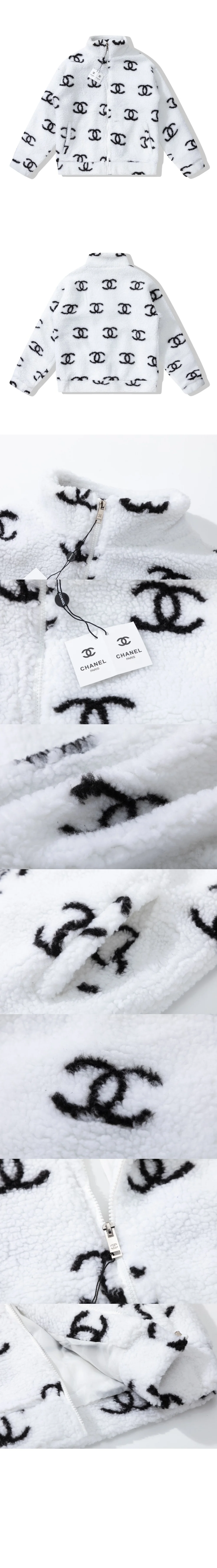 로고 프린트 쇼트 코트 상세