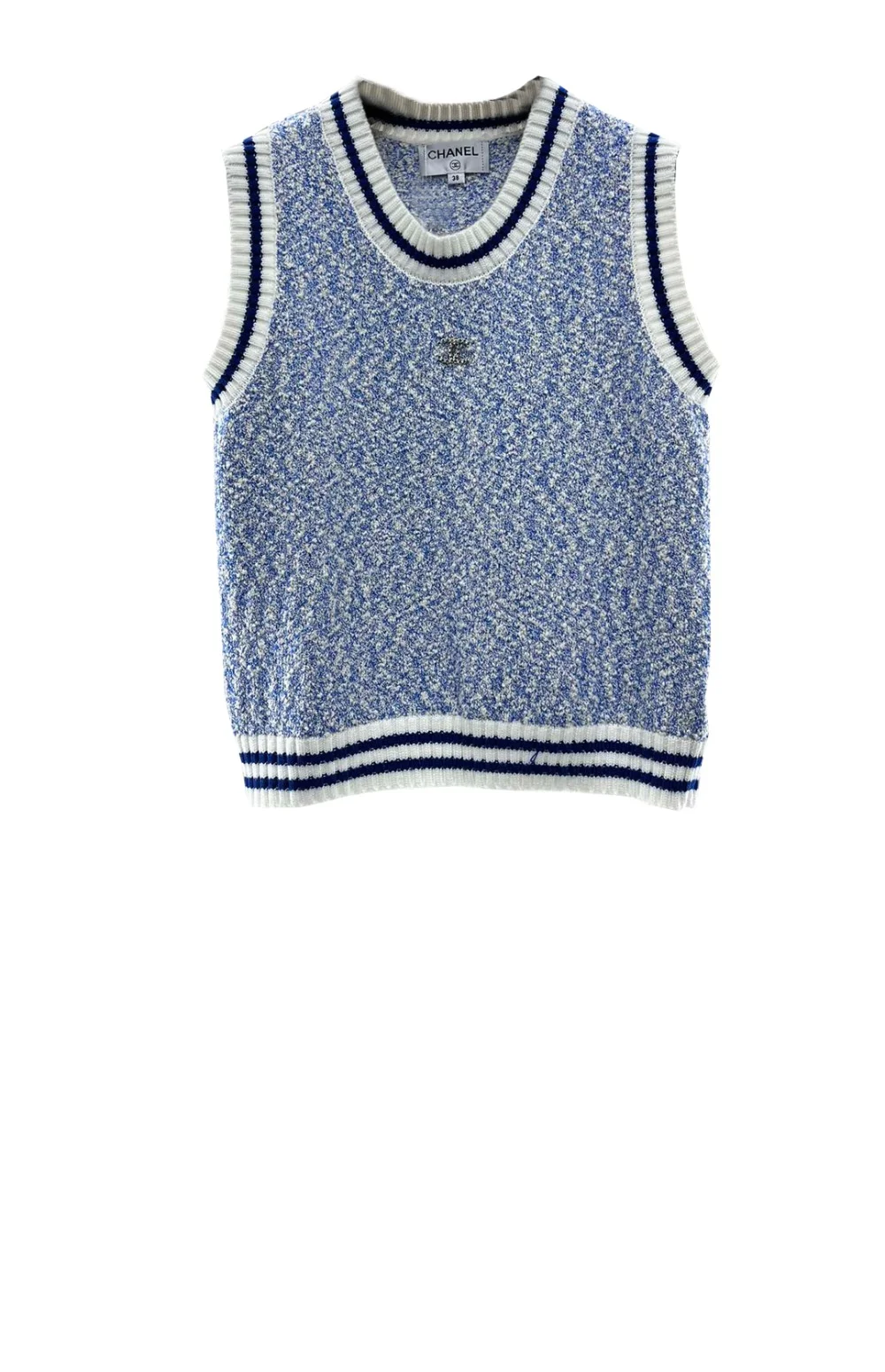 로고 니트 상의 상세