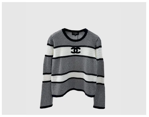 로고 니트 상의