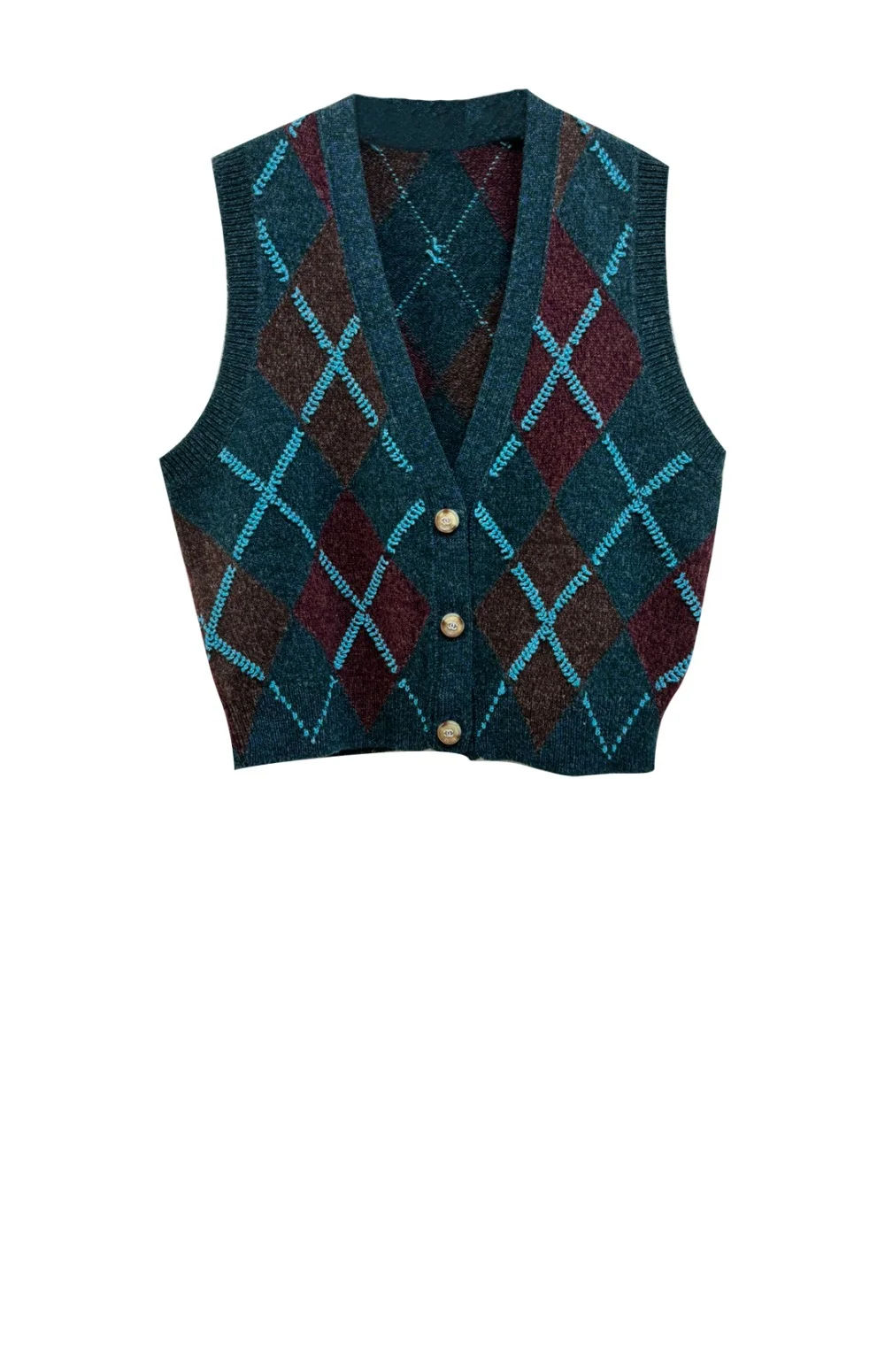 프린트 니트 톱 상세